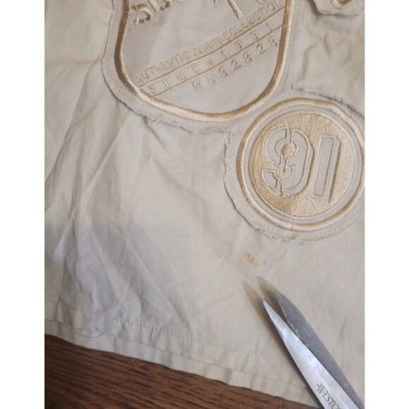 Southpole Shirt Mens XL Extra Large Ivory Button Up Short Sleeve Hip Hop Casual - Picture 7 of 16